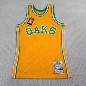 Mitchell & Ness Oakland Oaks Basketball Jersey Mens Small Yellow ABA Retro Swing
